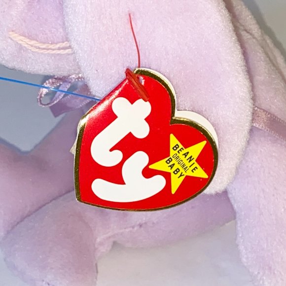 Vintage 1997 Ty Beanie Baby FLOPPITY Purple Rabbit w/ Tag - Rare Plush #4118 - Picture 3 of 5